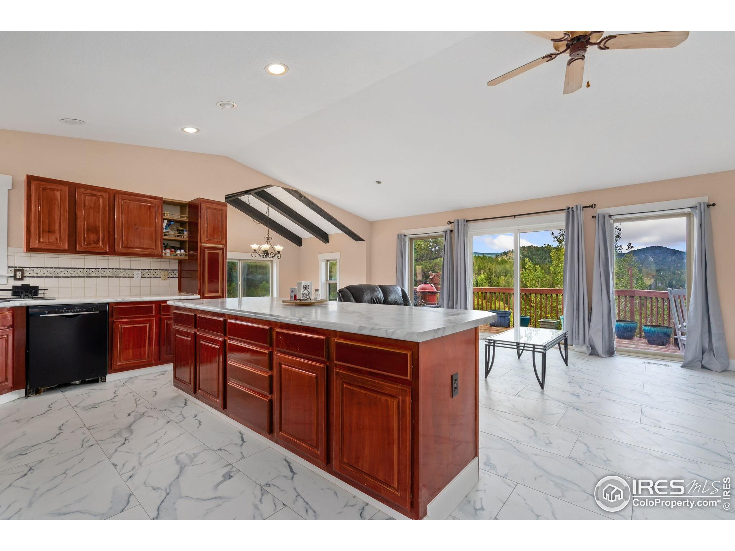 141 Tami Road Red Feather Lakes, CO 80545 - Photo 5 of 49 a kitchen with granite countertop lots of counter top space