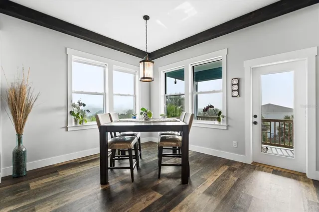 a view of outdoor space deck furniture and fire pit