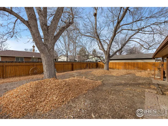 a view of back yard of the house
