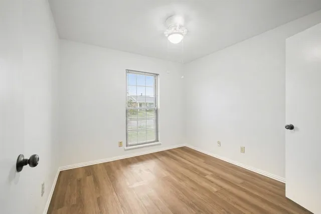 an empty room with a window