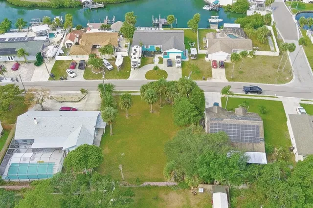 an aerial view of multiple house