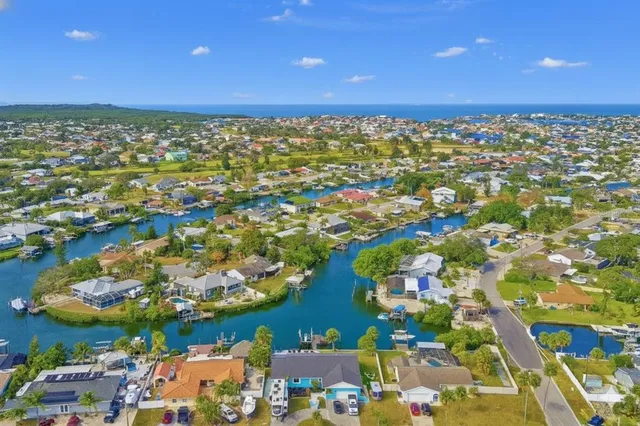 an aerial view of a city