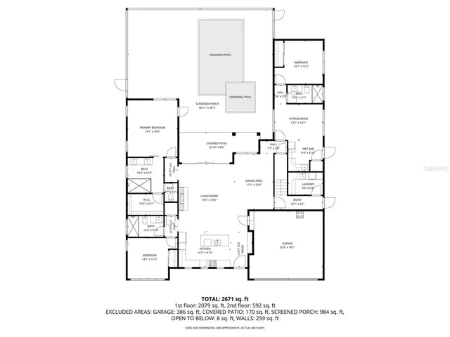 a picture of a room with a black and white wall