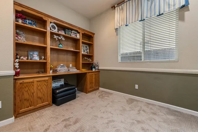a view of room with cabinets