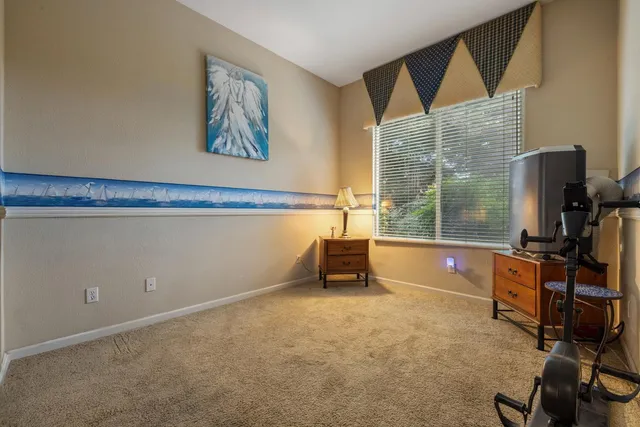 a view of workspace with gym equipment