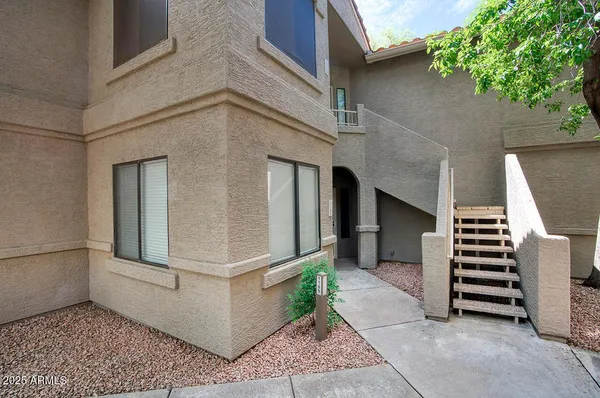 a view of a house with terrace