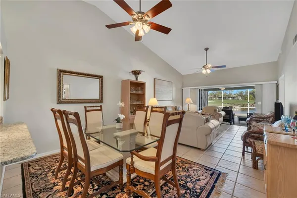 a view of a livingroom and dining room