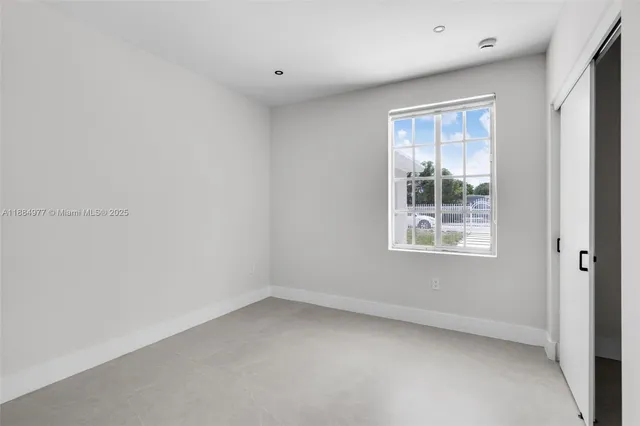 an empty room with a window