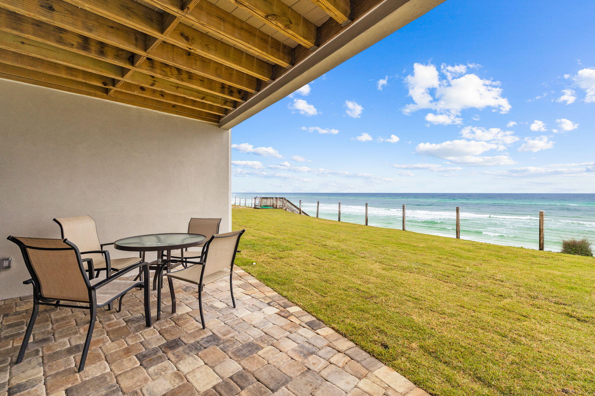 214 Blue Mountain Road, Unit 114 Santa Rosa Beach, FL 32459 - Photo 21 of 39 a view of a swimming pool with an outdoor seating