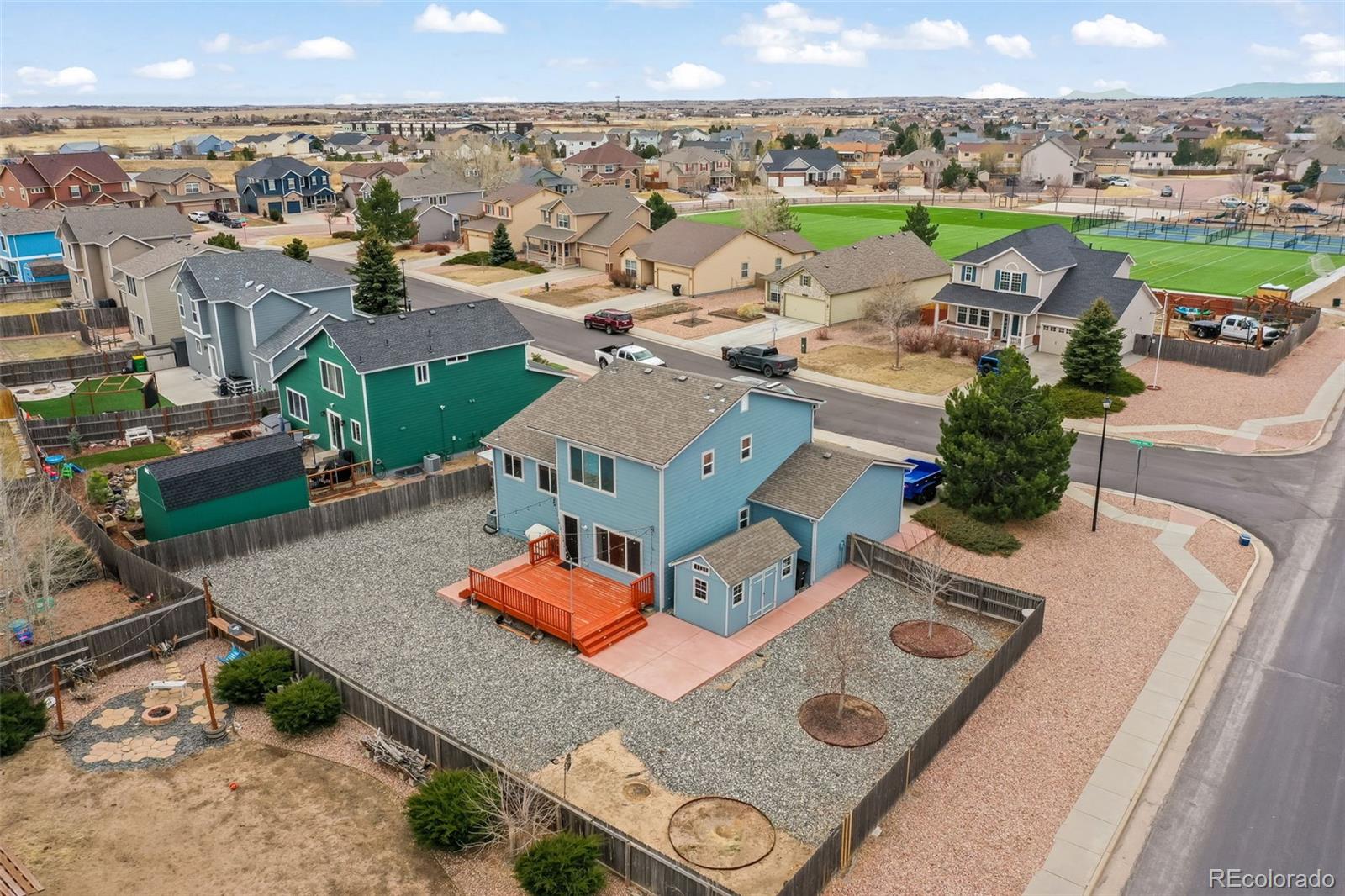 12906 Oakland Hills Road Peyton, CO 80831 - Photo 41 of 50 an aerial view of a house with outdoor space