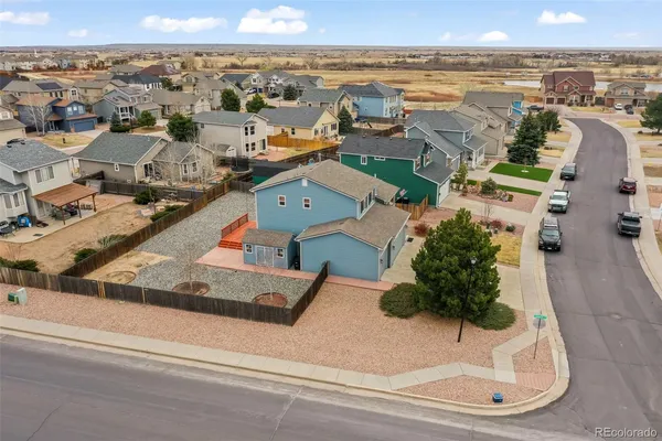 an aerial view of a city