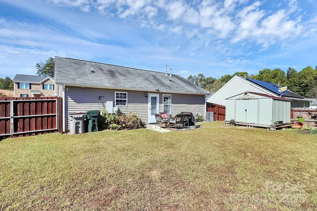 a view of a house with a patio