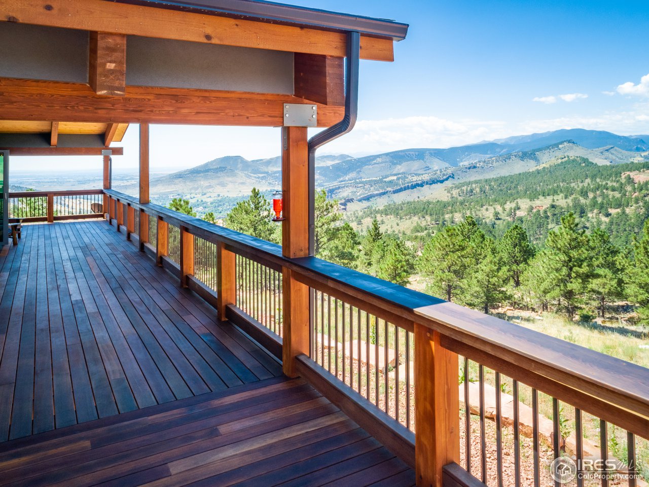 1136 Steamboat Valley Road Lyons, CO 80540 - Photo 20 of 40 Massive Suspended Brazilian Mahogany Deck