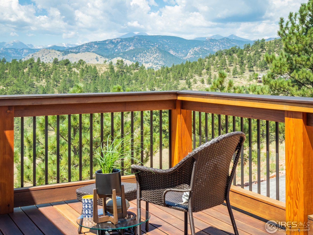 1136 Steamboat Valley Road Lyons, CO 80540 - Photo 22 of 40 Massive Suspended Brazilian Mahogany Deck