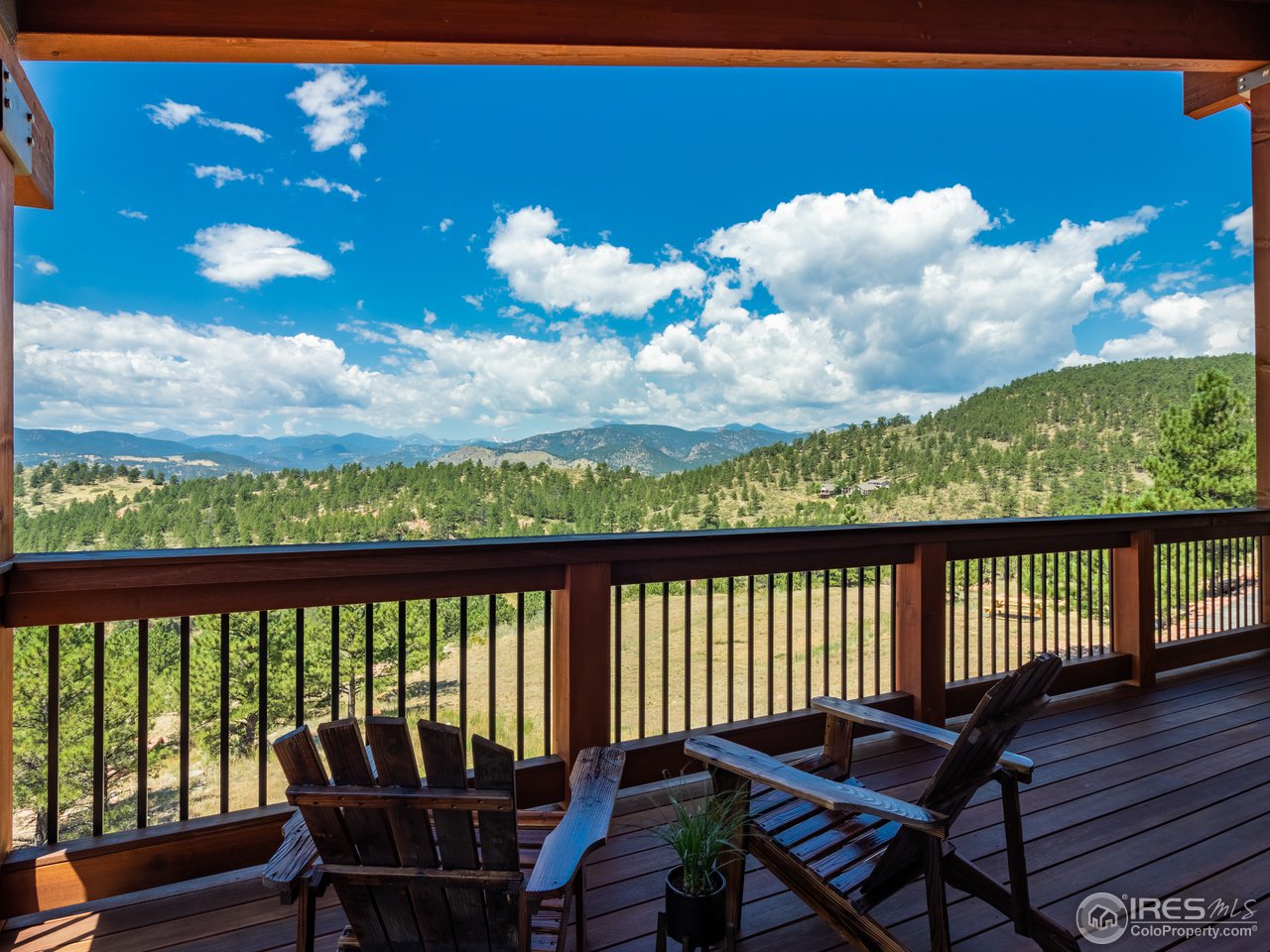 1136 Steamboat Valley Road Lyons, CO 80540 - Photo 24 of 40 Massive Suspended Brazilian Mahogany Deck