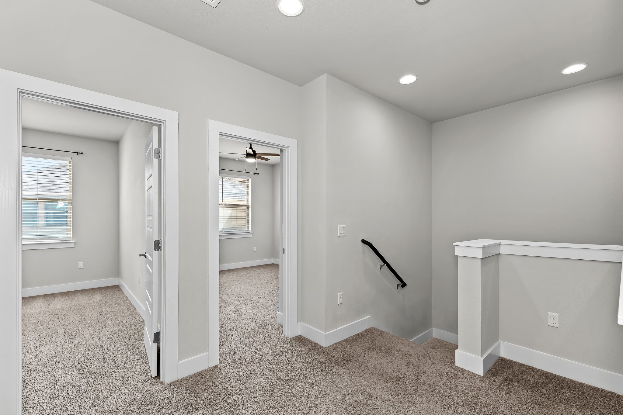 13800 Lyndhurst Street, Unit 211 Austin, TX 78717 - Photo 22 of 40 Hall with an upstairs landing, and recessed lighting