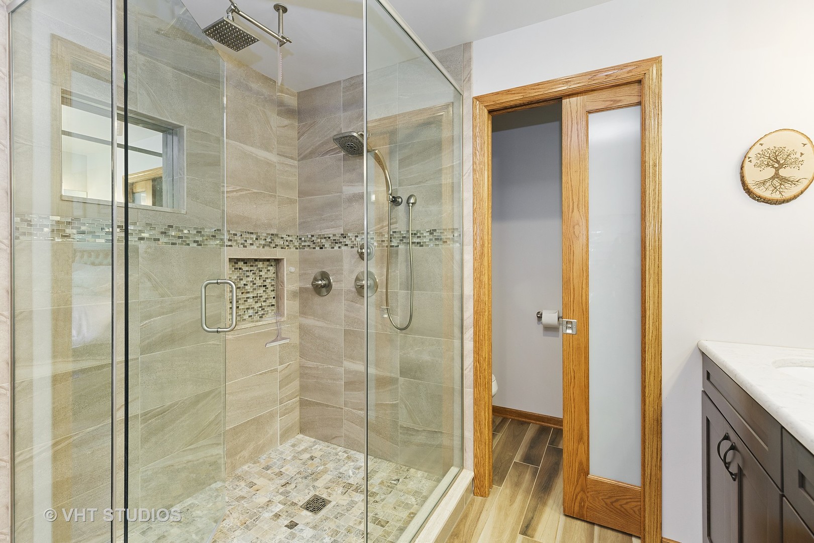 9N483 Muirhead Road Elgin, IL 60124 - Photo 8 of 40 a bathroom with a shower and a glass door