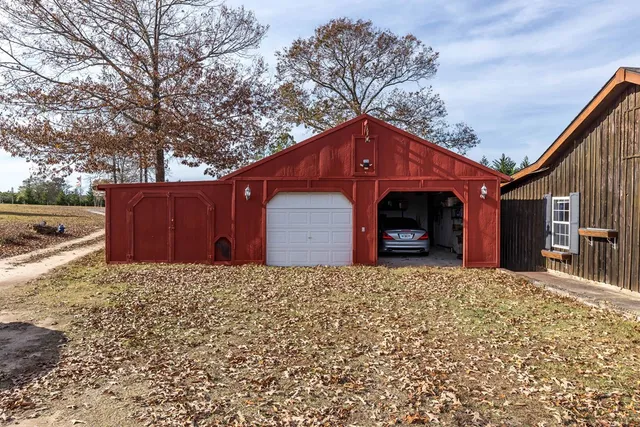 a view of a road with an ocean view