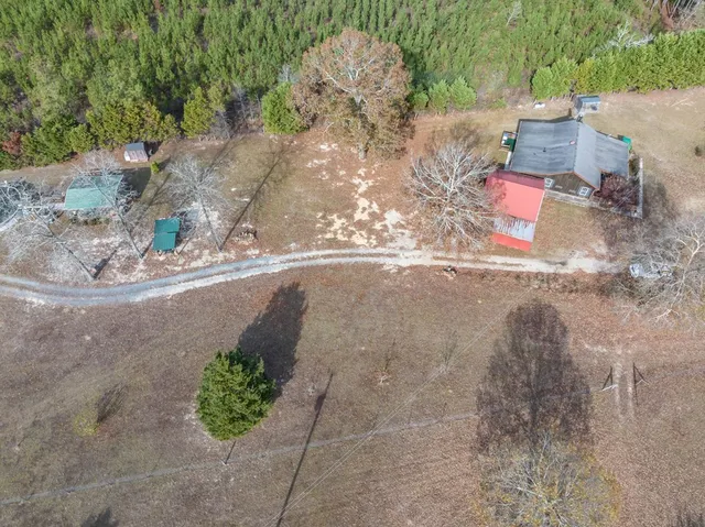 a view of a lake with beach