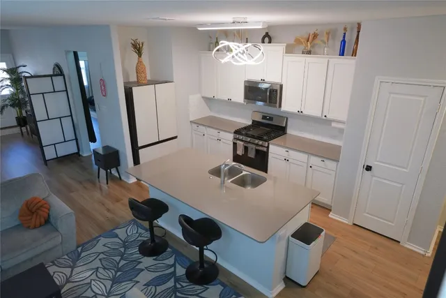 a room with furniture and a window