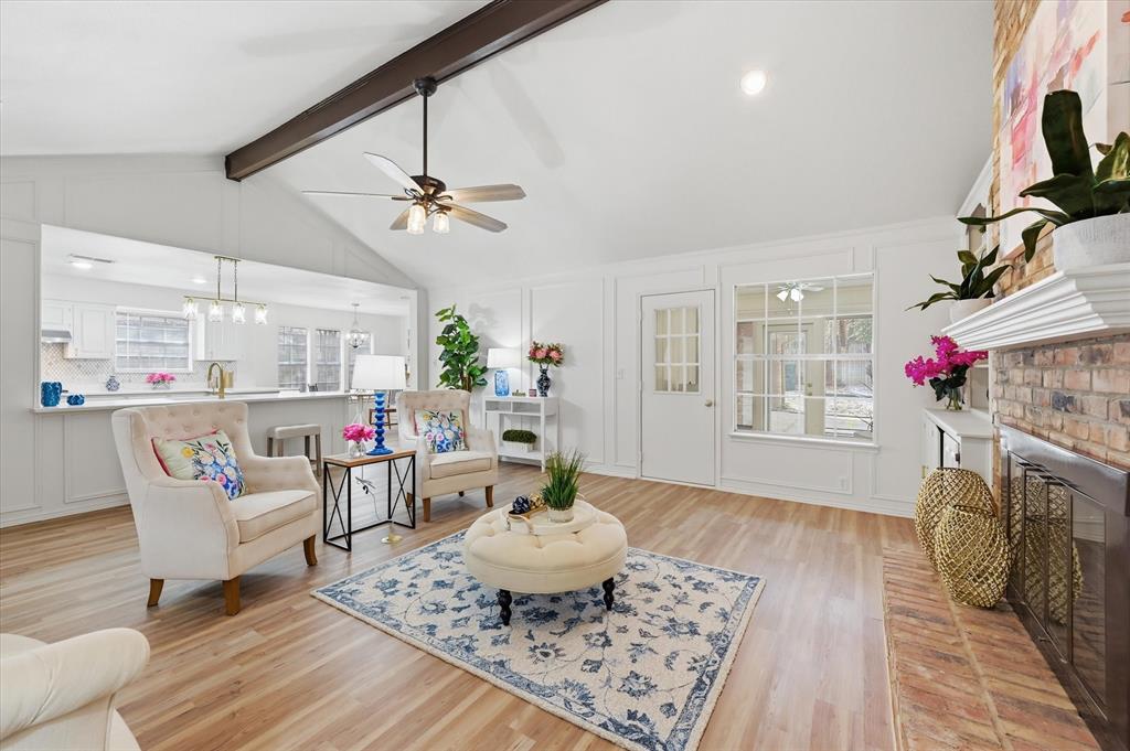 5808 Ridge Drive Arlington, TX 76016 - Photo 7 of 40 a living room with furniture and a fireplace