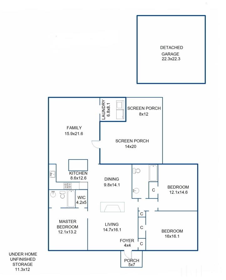 105 Dartmouth Road Raleigh, NC 27609 - Photo 25 of 25 Floor Plan of the home.