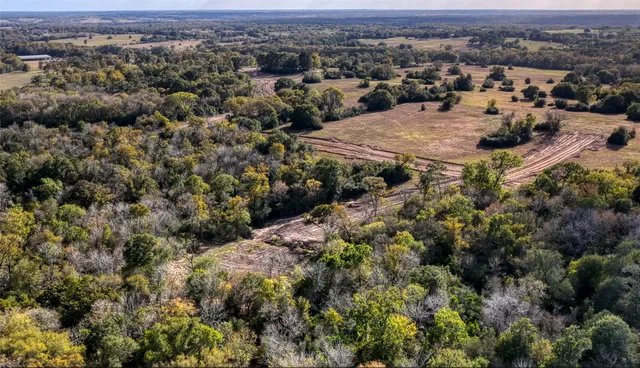 an aerial view of residential houses with city view