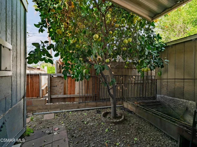 a backyard of a house