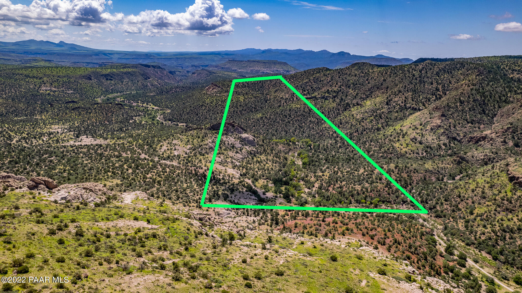 160-ac East Fort Rock Ranch Road Kingman, AZ 86401 - Photo 10 of 44 AERIAL SOUTH MARKED