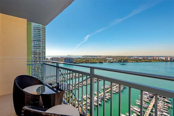 a view of a city and an ocean view