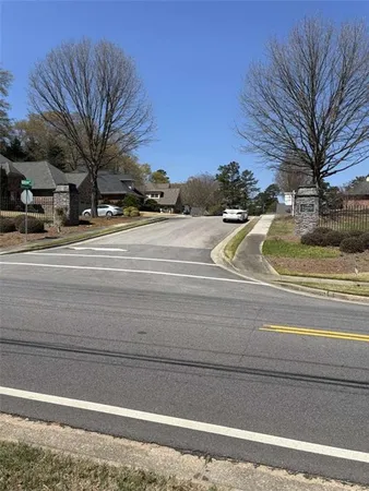 a view of a street with houses