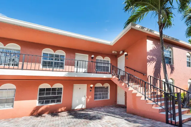 a front view of a building