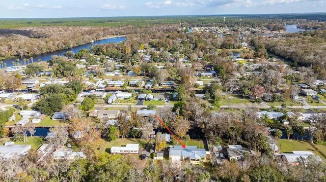 view of lake and yard
