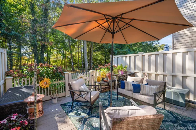 a patio with patio and outdoor seating