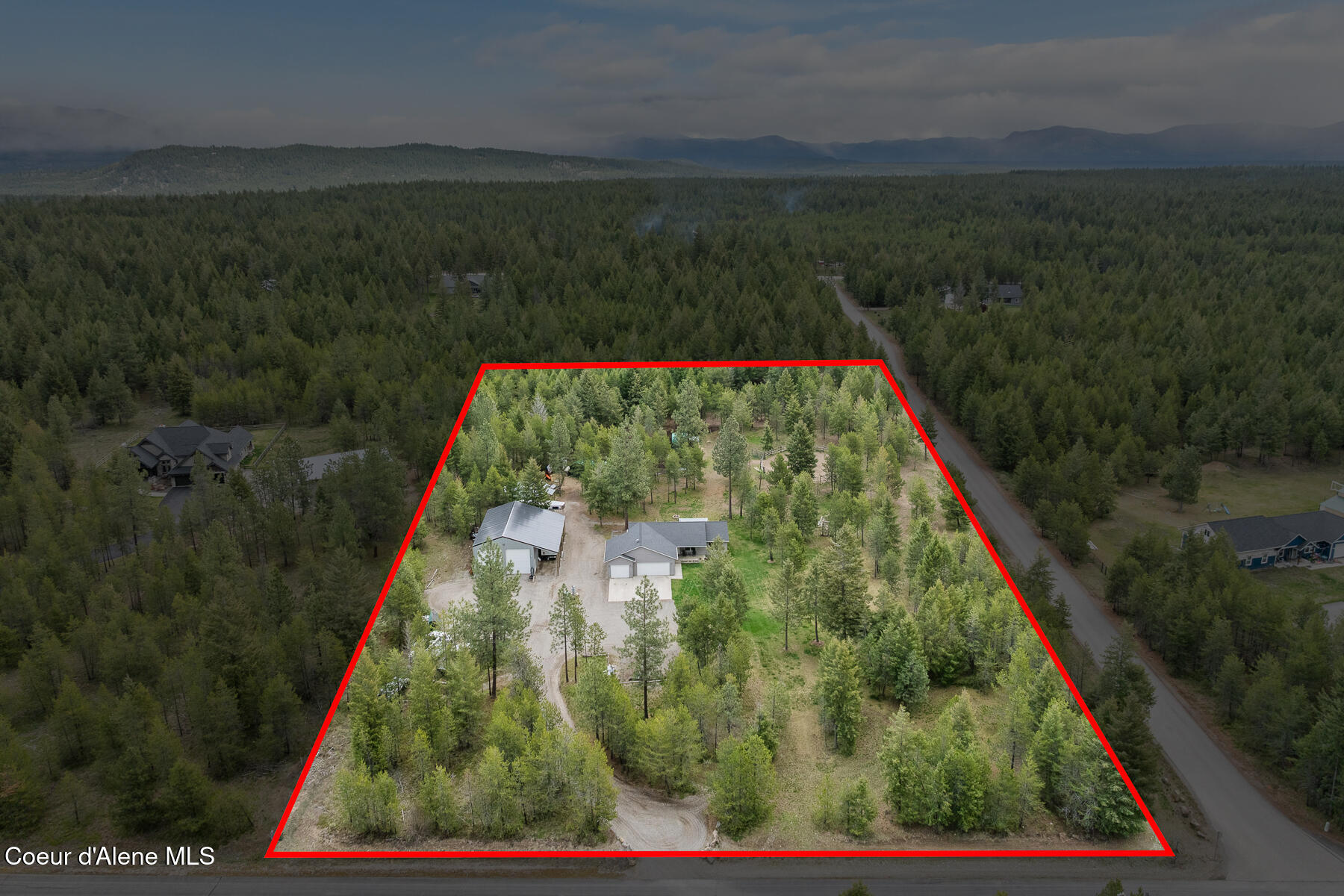 299 Cardinal Lane Spirit Lake, ID 83869 - Photo 7 of 23 Aerial_299CardinalLn-4_Outlined