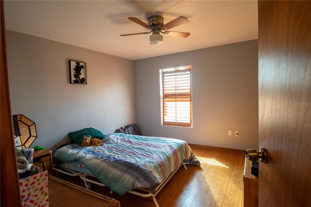 6219 Coliseum Boulevard Port Charlotte, FL 33981 - Photo 31 of 48 a bedroom with a bed and a ceiling fan