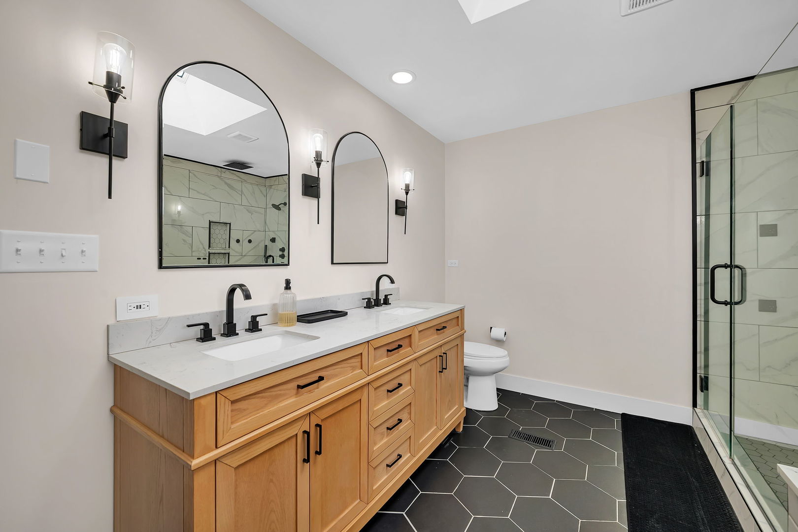 6 West Wend Street Lemont, IL 60439 - Photo 20 of 31 a bathroom with a double vanity sink mirror and toilet