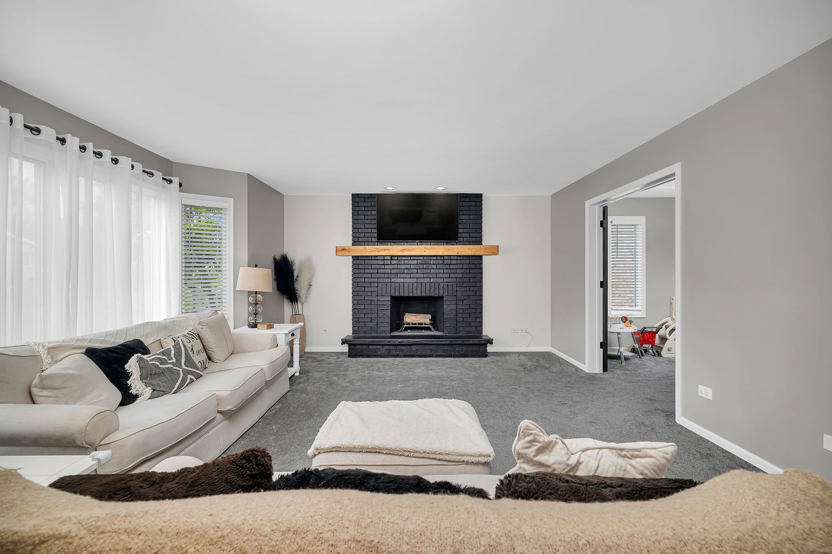 6 West Wend Street Lemont, IL 60439 - Photo 6 of 31 a living room with furniture window and a fireplace
