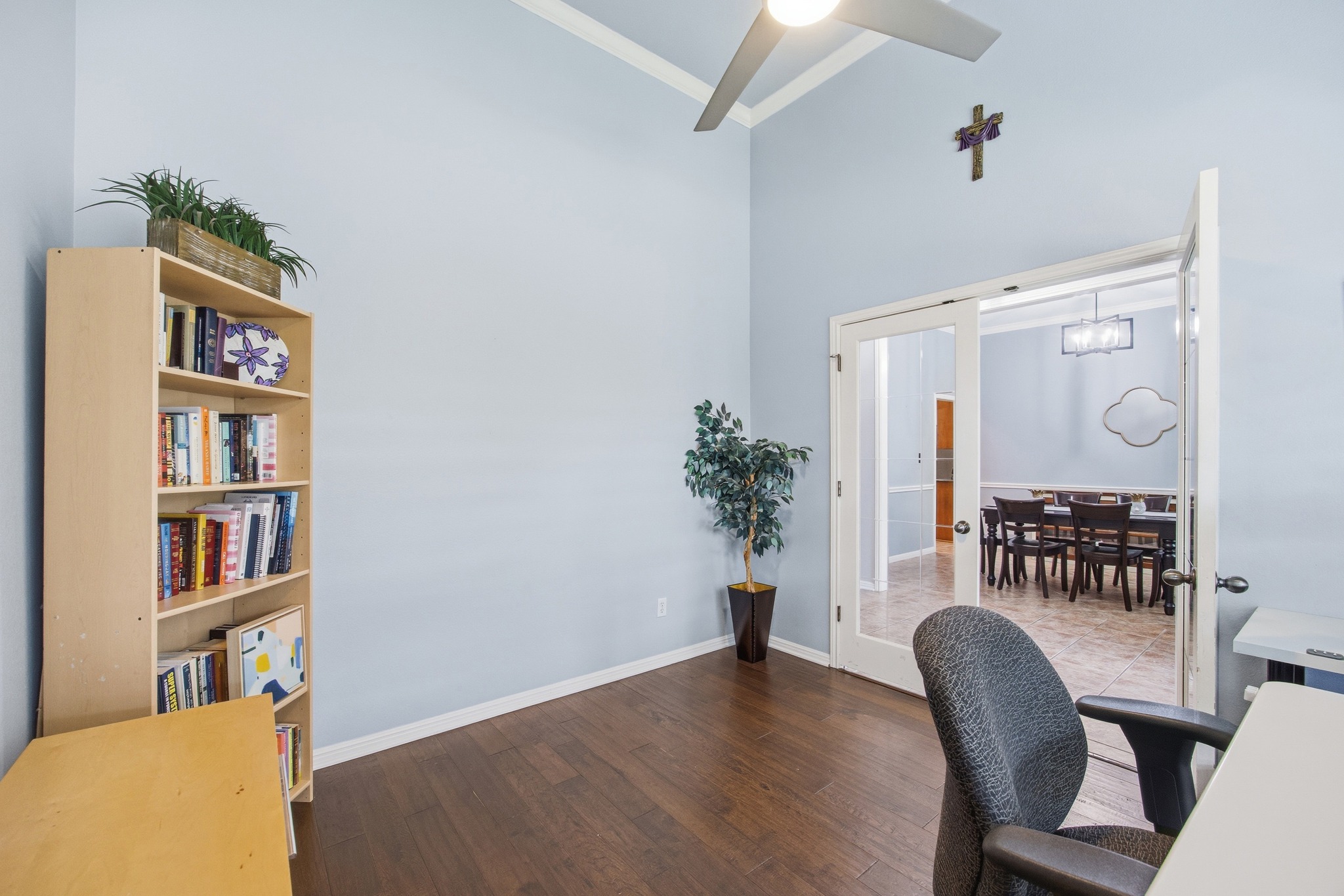 2204 Rio Mesa Drive Austin, TX 78732 - Photo 10 of 40 This room features hard wood flooring, high ceilings, and french doors
