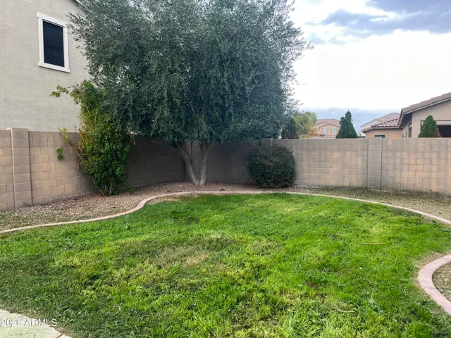 a backyard of a house