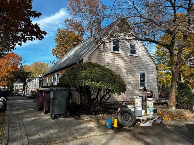 a backyard of a house