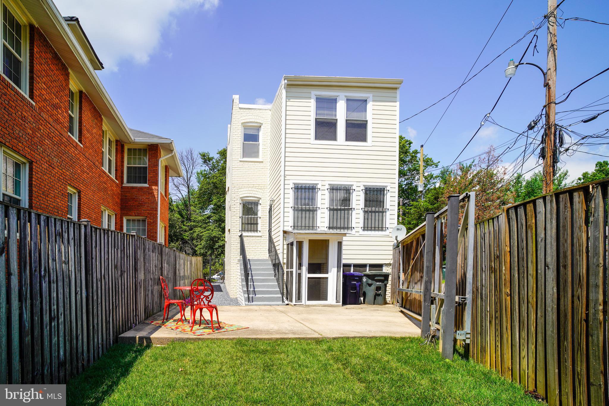 122 Webster Street Northwest Washington, DC 20011 - Photo 14 of 34 Fenced Backyard w/ Parking Pad or Patio Space