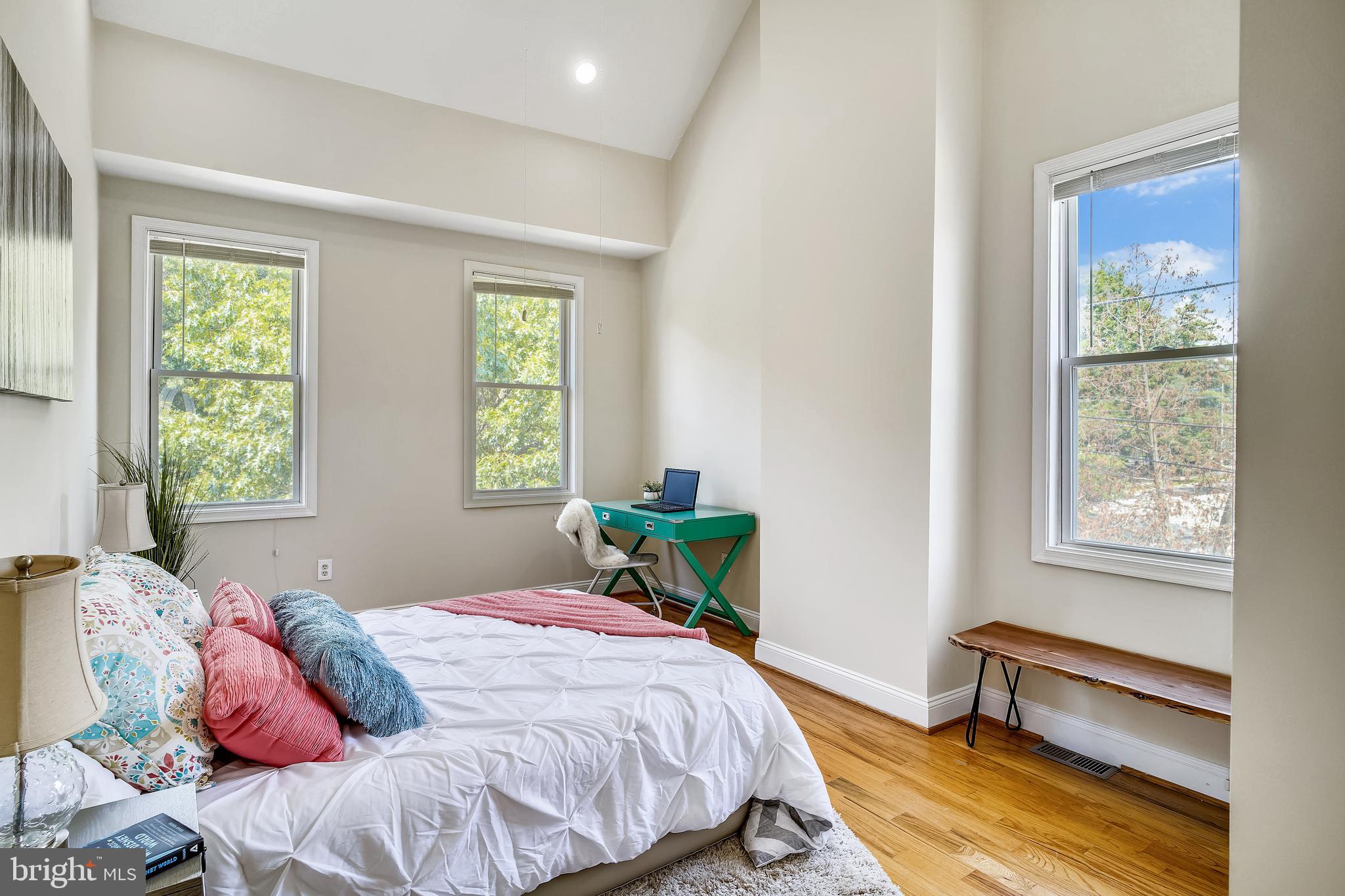 122 Webster Street Northwest Washington, DC 20011 - Photo 21 of 34 Large Second Bedroom w/ Vaulted Ceilings
