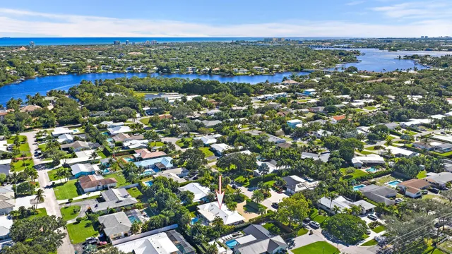 an aerial view of multiple house