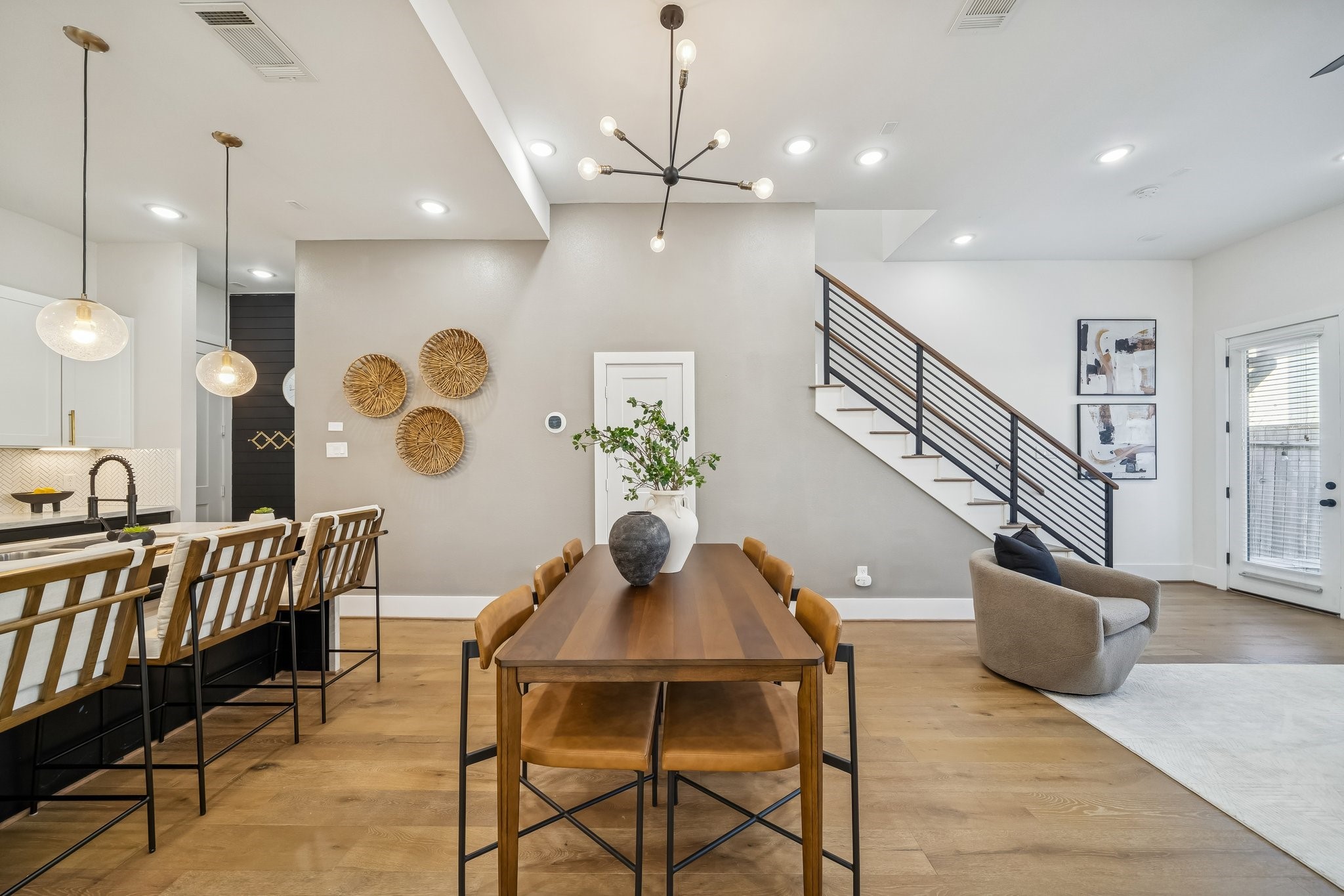 9010 Wellspring Drive Houston, TX 77080 - Photo 10 of 19 a view of a dining room with furniture window and wooden floor