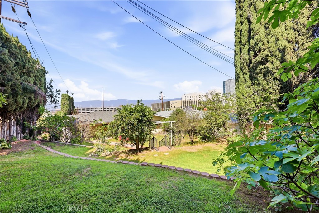 24673 Barton Road Loma Linda, CA 92354 - Photo 34 of 38 a view of a garden with a building in the background