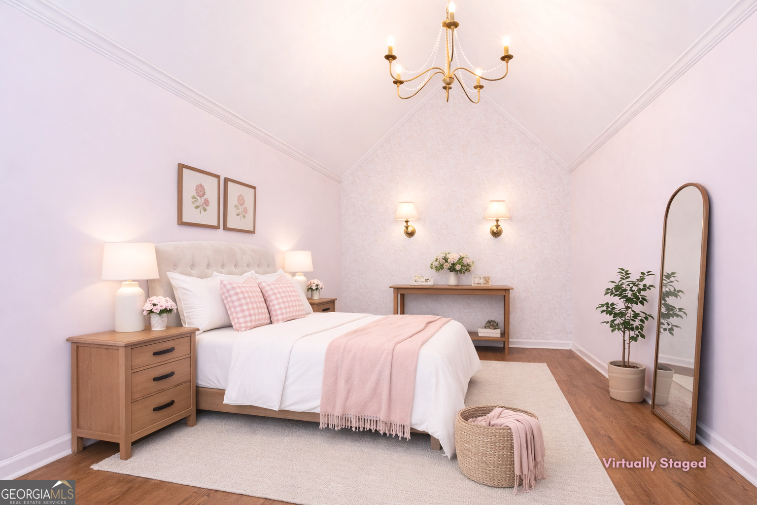 894 Highland Avenue Wadley, AL 36276 - Photo 14 of 26 a bedroom with bed and a chandelier