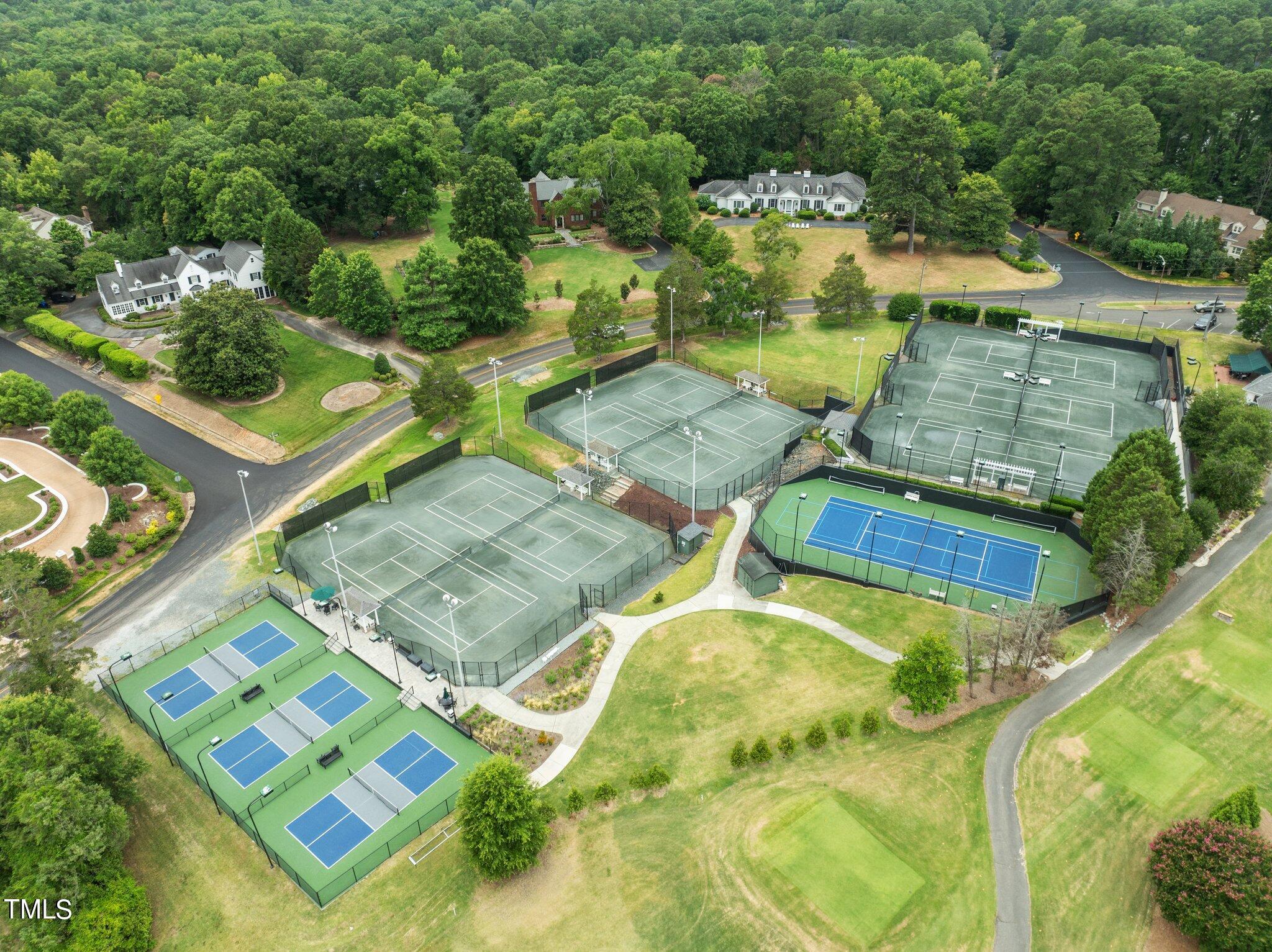 3125 Cornwall Road Durham, NC 27707 - Photo 95 of 99 an aerial view of residential house with outdoor space and swimming pool