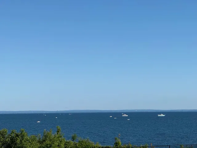 a view of beach and ocean