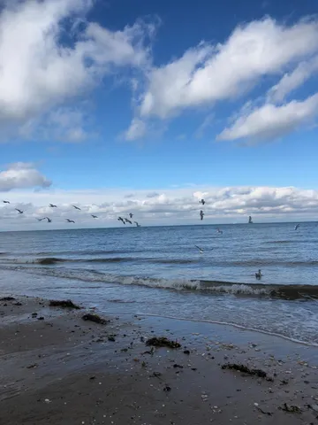 a sunset view with ocean view